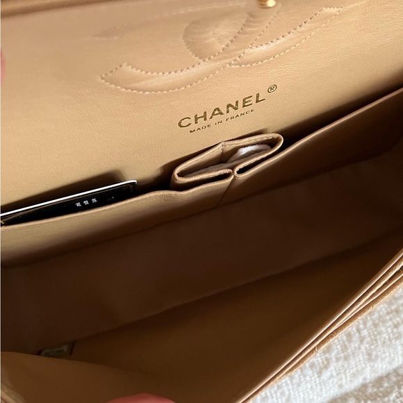 Chanel Classic Double Flap bag Medium Dark Beige - Picture 10 of 16